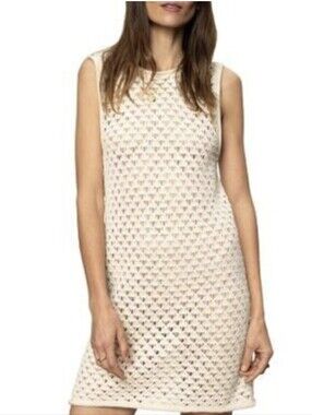 Sanctuary Cream Crochet Mini Shift Dress